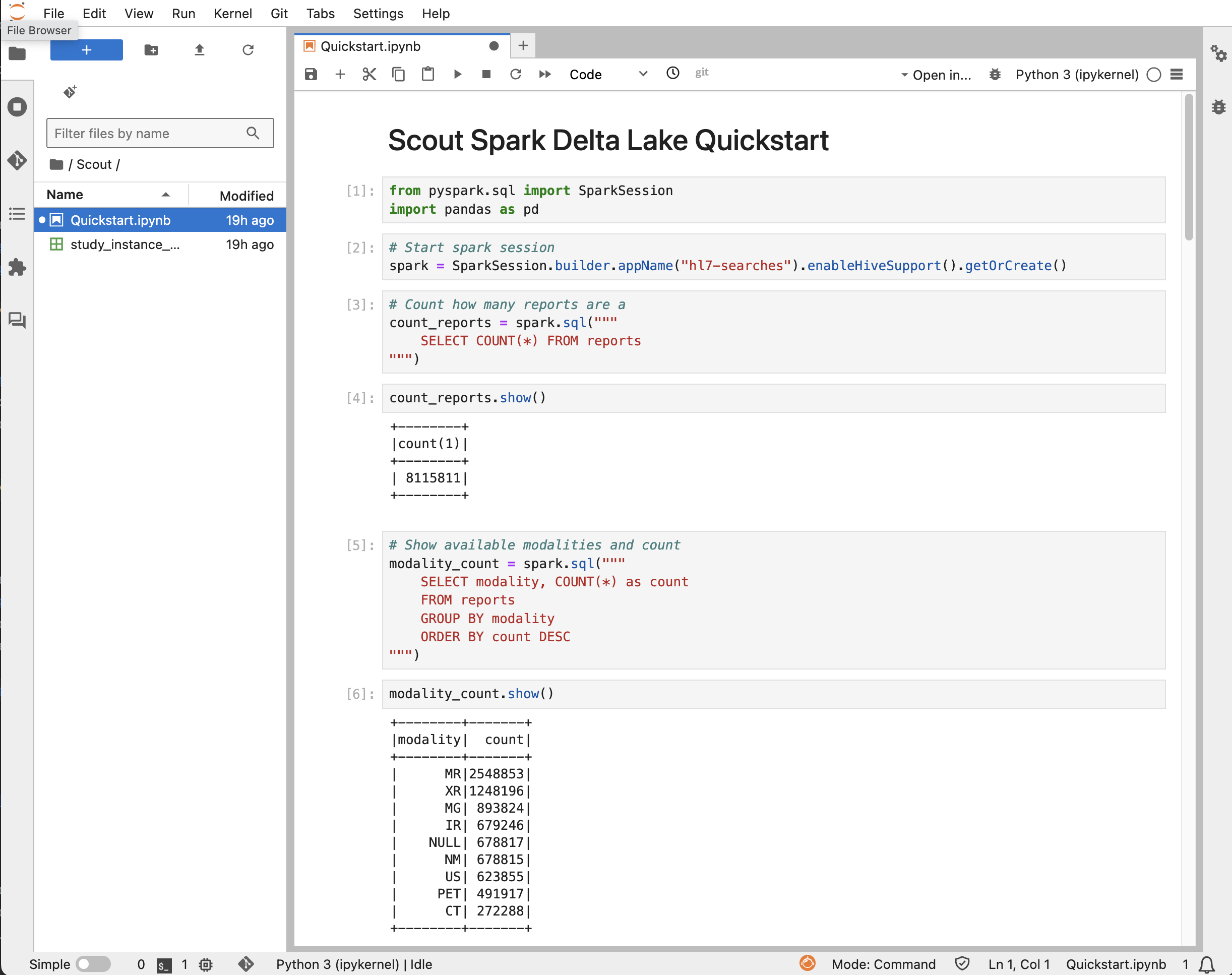 Scout Quickstart Notebook